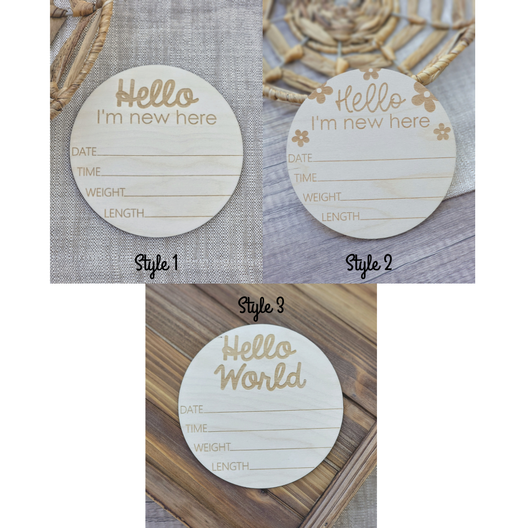 Newborn Photo Props | Engraved