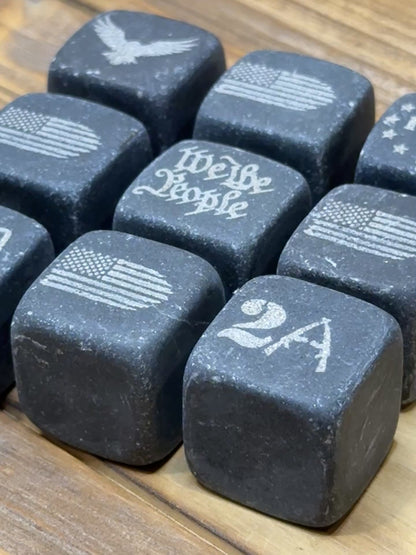 Laser Engraved Whiskey Stones Set | Custom Branded Corporate Gift